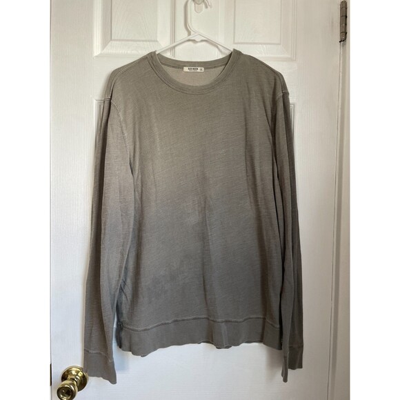 READ! Buck Mason pullover Crewneck Long Sleeve Slub Cotton Blend size M gray - Picture 1 of 8
